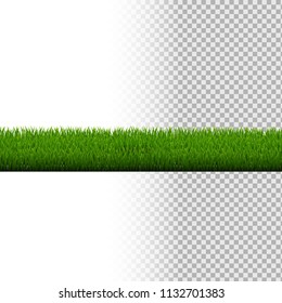 Green Grass Border Isolated, Vector Illustration