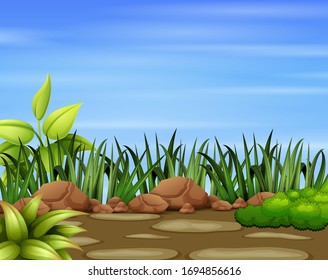 Frontera verde sobre la naturaleza