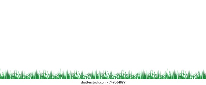 Green Grass Border, Vector Illustration