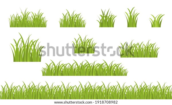 Green Grass Border White Background Vector Stock Vector (Royalty Free ...