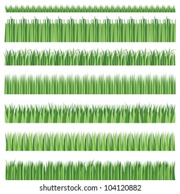 Green Grass Borderi, Vector Illustration