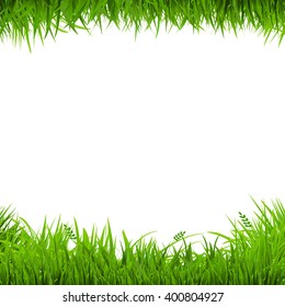 Green Grass Borders Vector Illustration Stock Vector (Royalty Free ...