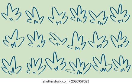 Estilo de caricatura de hierba verde como fondo.