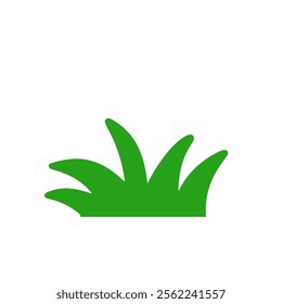 green grass cartoon. tropical forest element stock