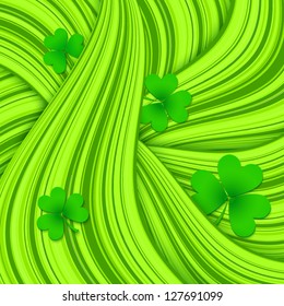 Green grass and clovers abstract background