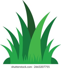 Diseño de Arte vectorial colorido de hierba verde