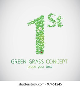 Green grass concept.Vector eps 10