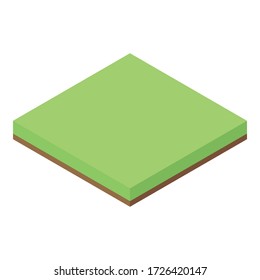 Green grass decorative icon. Isometric of green grass decorative vector icon for web design isolated on white background