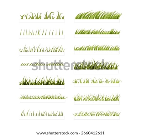 green grass different for lawn vector set