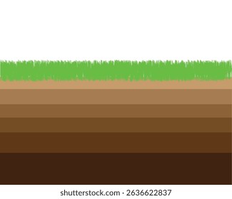 Green grass with earthy substance