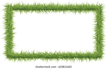 Green Grass Field Background Frame Grass Stock Vector (Royalty Free ...