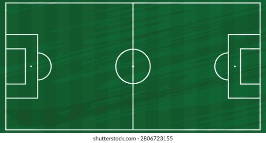 Green grass field background with grunge. Vector world Football 2026 Soccer Field. Stock vector illustration
