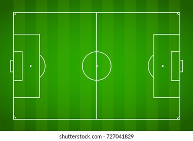 Green grass field background. Vector Football - Soccer Field