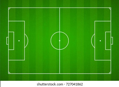 Green grass field background. Vector Football - Soccer Field