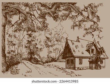 Grünes Grasfeld auf kleinen Hügeln. Weide, Alkali, Lye, Grasland, Pommel, Lea, Weide, Bauernhof. Landschaftliches Panorama auf die Landschaft der Weiden. Vektorgrafik