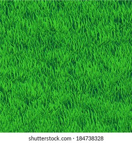 Green grass field. Seamless vector.