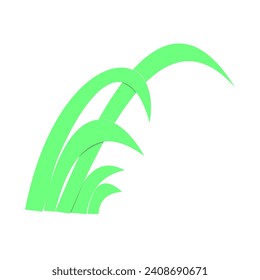 Green grass flat vector element