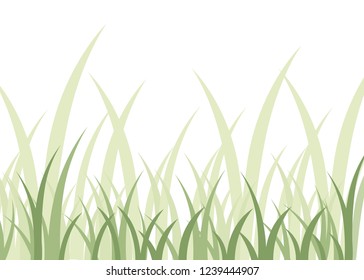 Green grass. Flat vector illustration for landscape or background.
