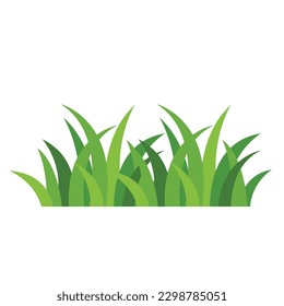 green grass flat vector illustration lawn logo icon clipart