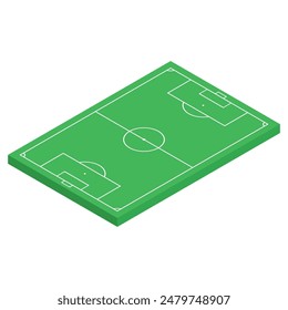 Green grass football field. Vector illustration. Eps 10.