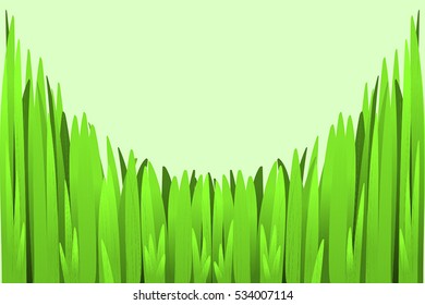Green grass frame border element for your design. EPS10 vector.