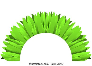 Green grass frame border element for your design. EPS10 vector.