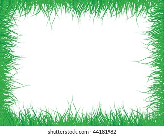 Green Grass Frame Design Stock Vector (Royalty Free) 44181982 ...