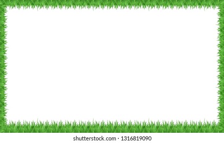 Ilustración de un marco de césped verde