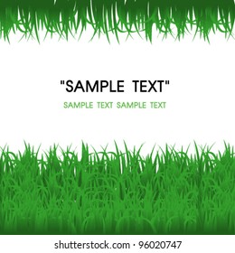 green grass frame with text