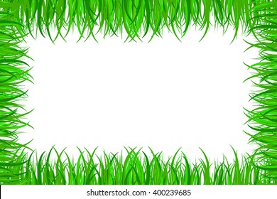 Green Grass Frame Vector Illustration On Stock Vector (Royalty Free ...