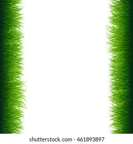 Green Grass Frame, Vector Illustration