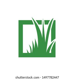 Green grass graphic design template vector isolated