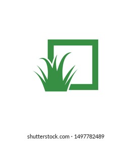 Green grass graphic design template vector isolated