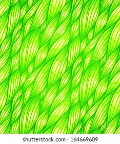 Green grass hair vector seamless pattern