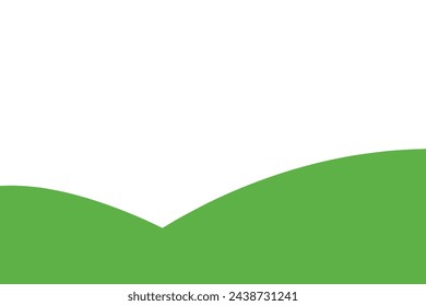 Green Grass Horizontal Border Meadow isolated on white background for Nature and Garden Background Banner Element Decoration