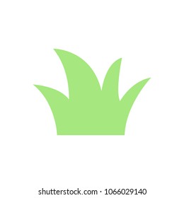 green grass icon cartoon object, vector illustration