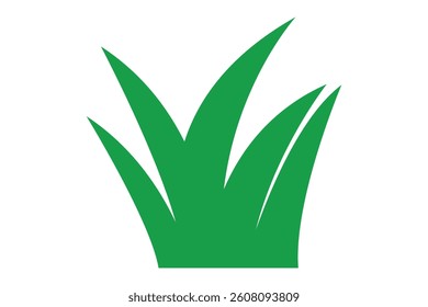 green grass icon. grass isolated on white background.
