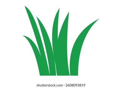 green grass icon. grass isolated on white background.