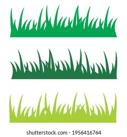 Diseño del logotipo del icono de la hierba verde