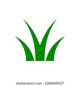 Grüne Grassymbol. Pflanzen. Vektorgrafik.