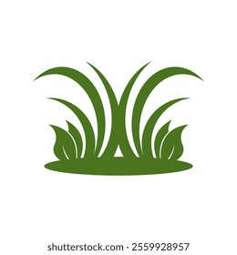 Green grass icon and symbol template