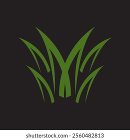 Green grass icon and symbol template