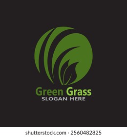 Green grass icon and symbol template