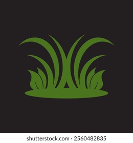 Green grass icon and symbol template