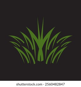 Green grass icon and symbol template