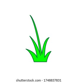 Green Grass icon vector on white background