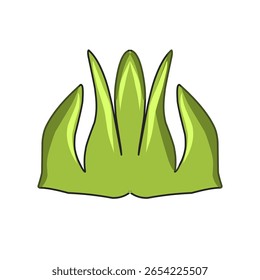 Green grass illustration, green leaves vector