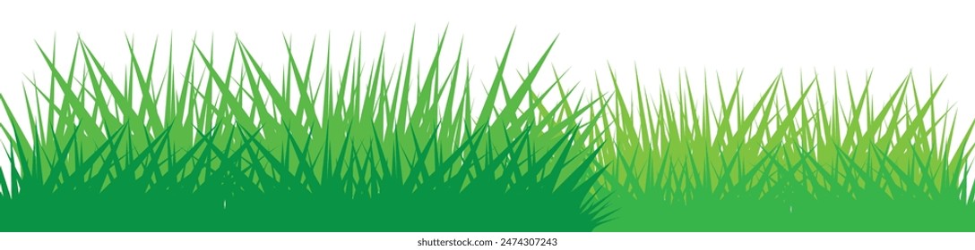 Green grass illustration material parts