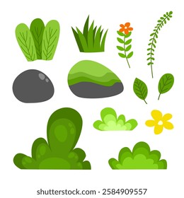 Green grass illustration. Simple green grass vector.