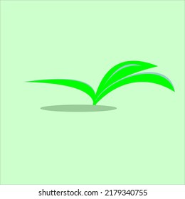 green grass illustration,a simple flat vector design